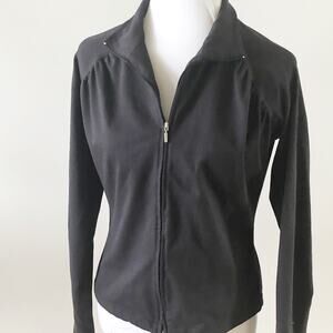 Lucy Black Jacket Full Zip Medium Long Sleeve Athleisure Yoga Running